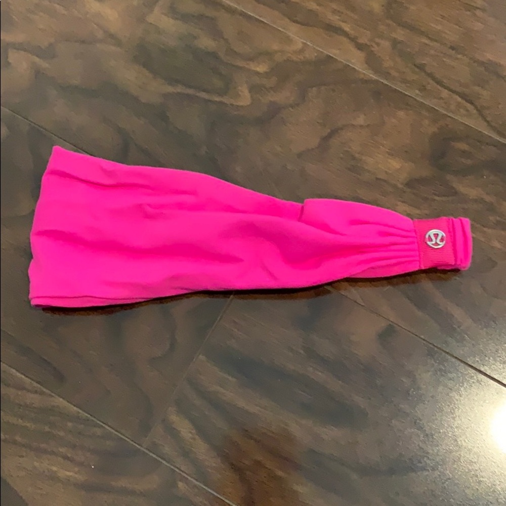 Lulu lemon hot pink headband